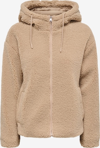 Giacca di pile 'ONLASPEN' di ONLY in beige: frontale