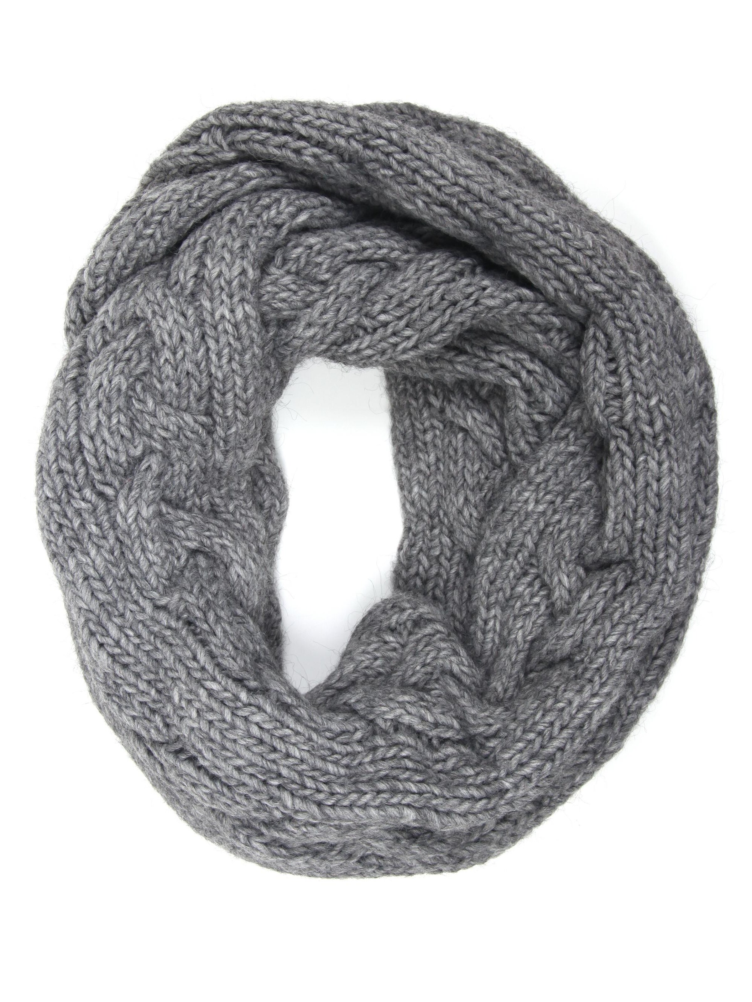 COLLEZIONE ALESSANDRO Tube Scarf 'Wolke' in Grey: front