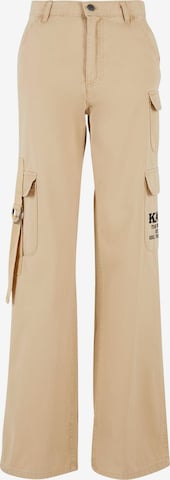 Karl Kani - Loosefit Pantalón cargo en beige: frente