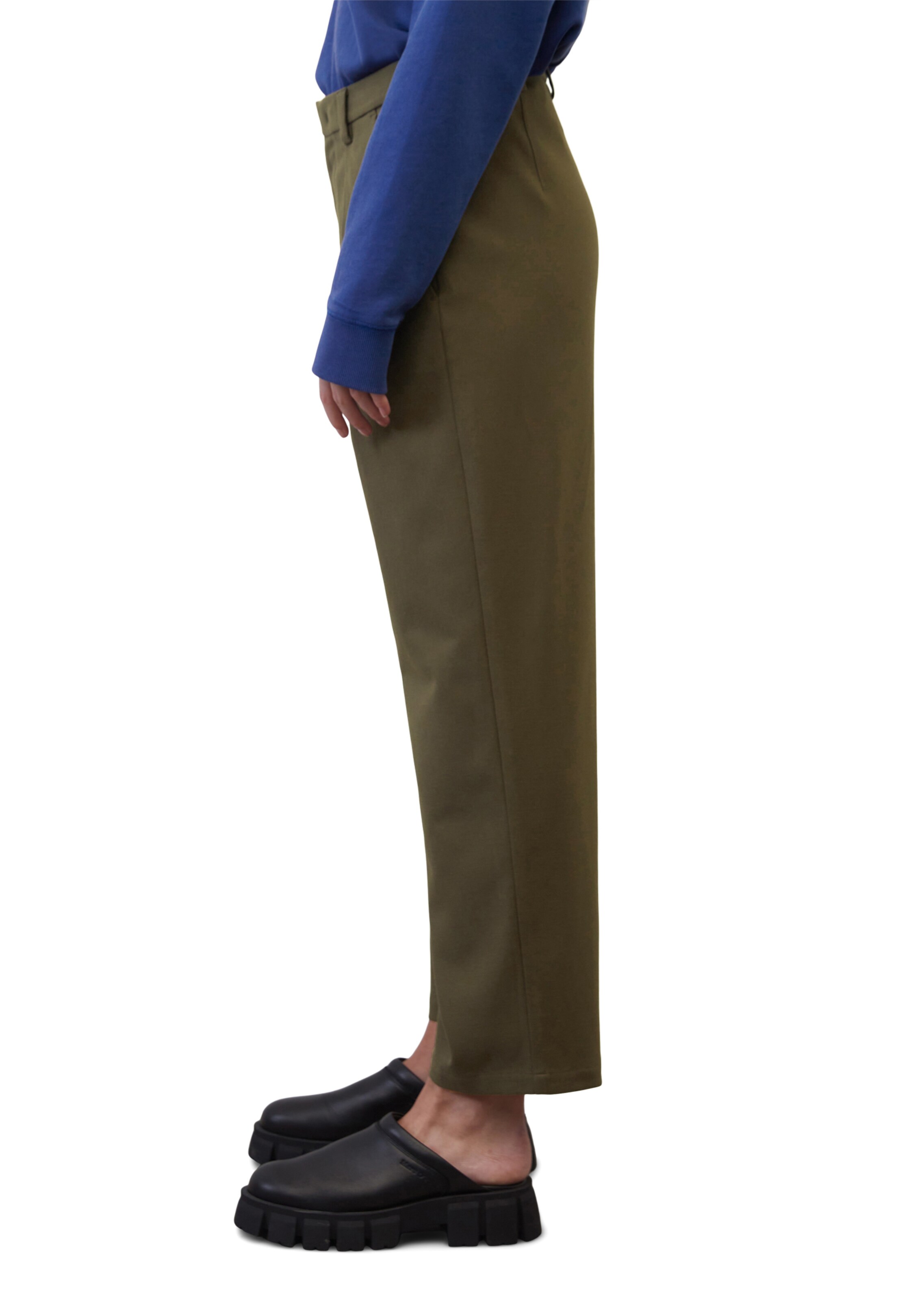 Marc O'Polo DENIM - Loosefit Calças com pregas em verde