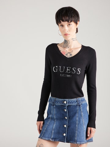 Pull-over GUESS en noir : devant