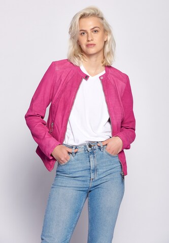 Maze Between-Season Jacket ' Avoca ' in Pink: front