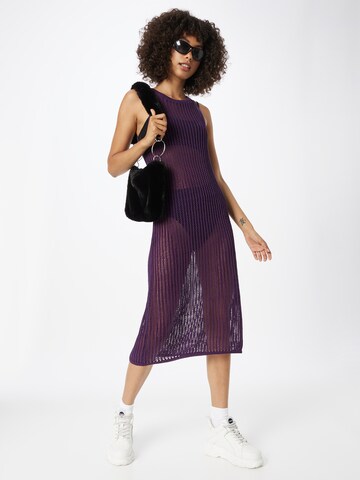 Monki Knit dress in Purple