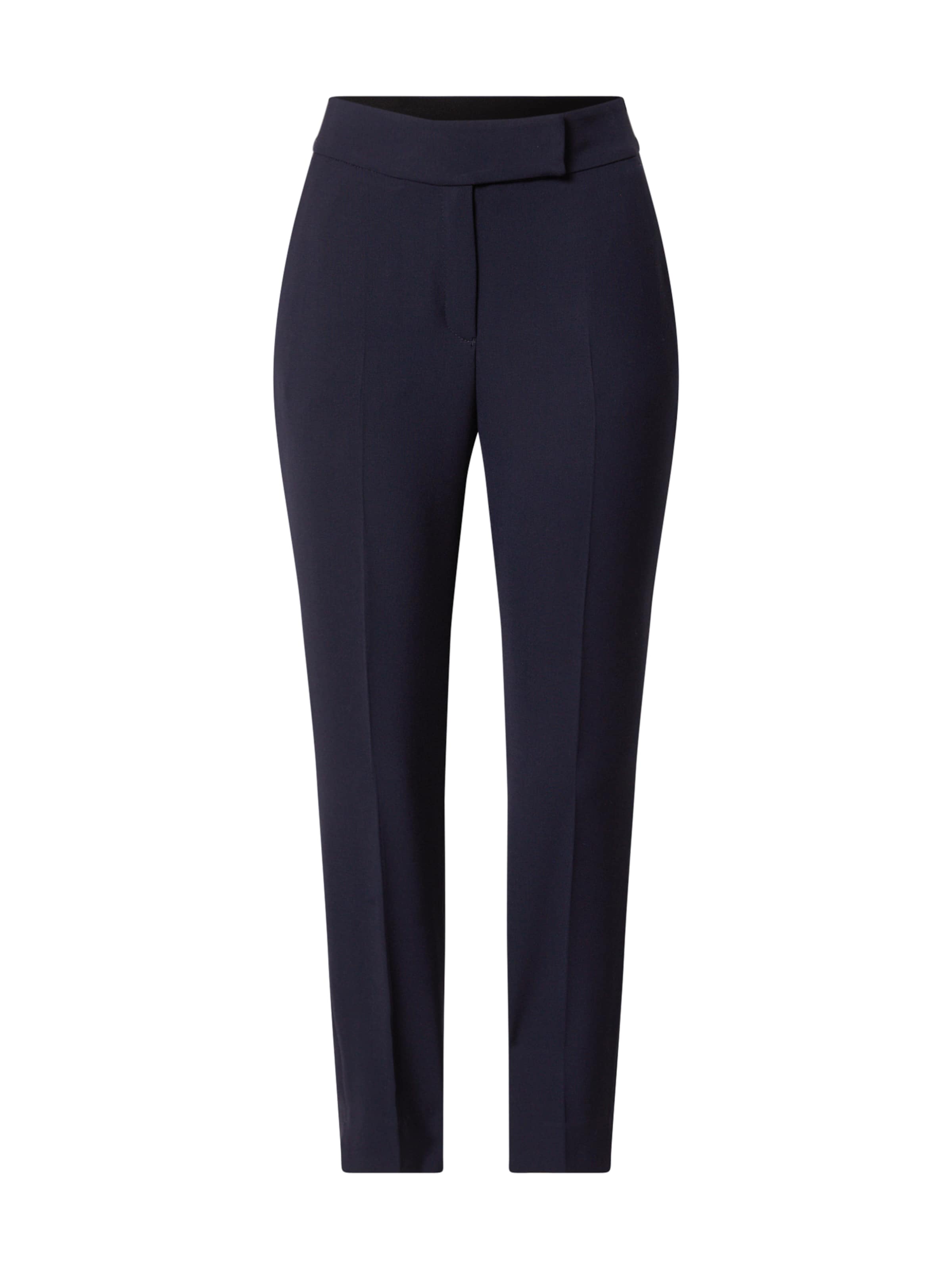 s.Oliver BLACK LABEL Tapered Pleated Pants 'Sue' in Blue: front