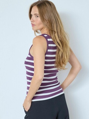 Haut 'Granny' co'couture en violet