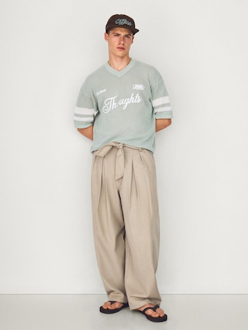 Bershka Luźne Cygaretki w kolorze beżowy