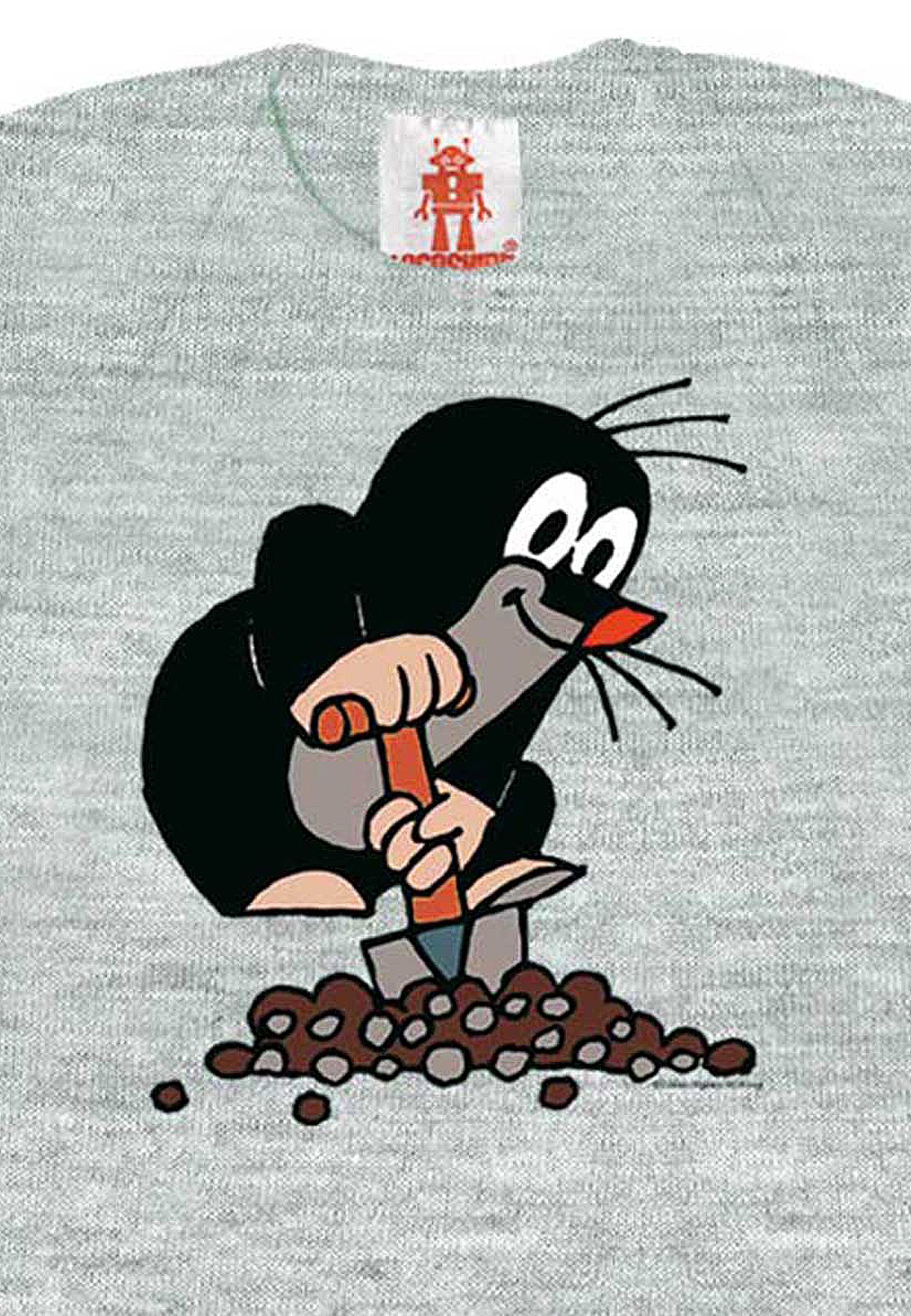 LOGOSHIRT Rompertje/body 'Der Kleine Maulwurf' in Grijs