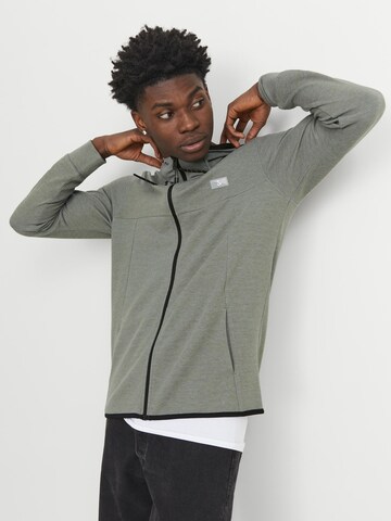 JACK & JONES Tepláková bunda 'JCOAir' - Sivá