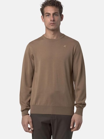 K-Way Pullover 'K-WAY SEBASTIEN MERINO PULLOVER Maglieria'‌‌‌‌‌ in Braun