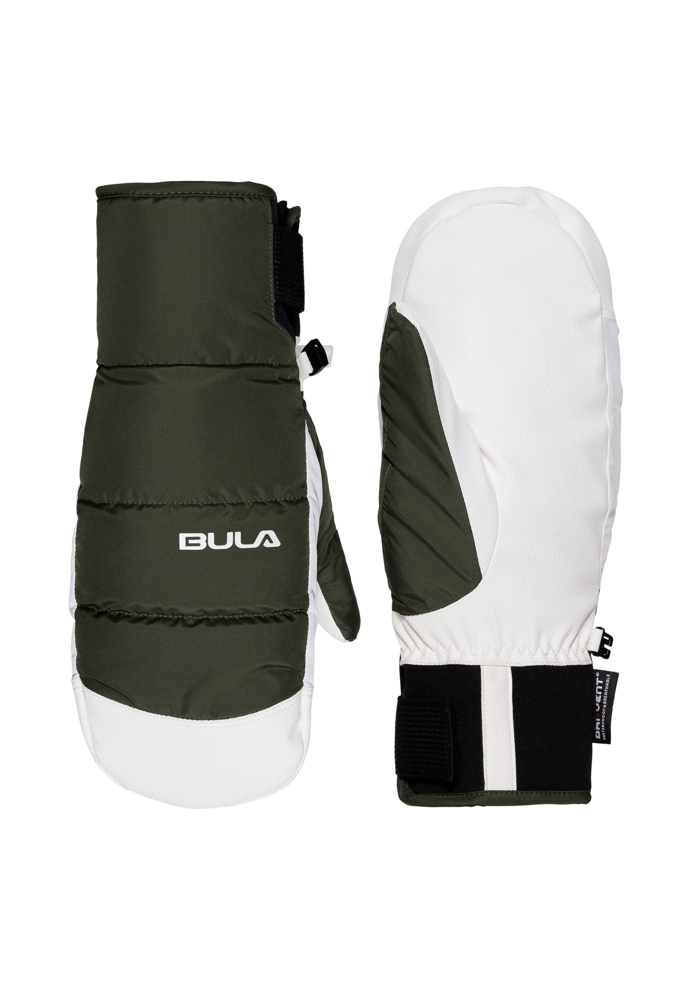 BULA Athletic Gloves 'Piste Mittens' in Green: front