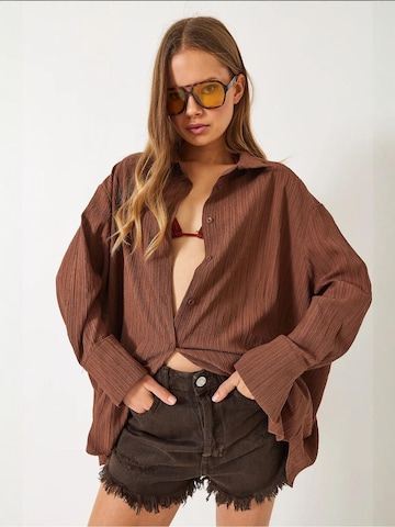 Chemisier Bianco Lucci en marron
