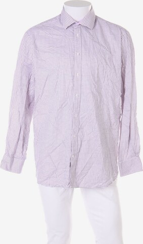 Yorn Button Up Shirt in XXL in Purple: front