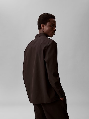 Calvin Klein Regular Fit Businesshemd in Schwarz