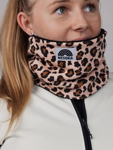 WESORA GmbH Loop scarf 'Printed Neckwarmer Fleece + UV-Schutz' in Beige: front