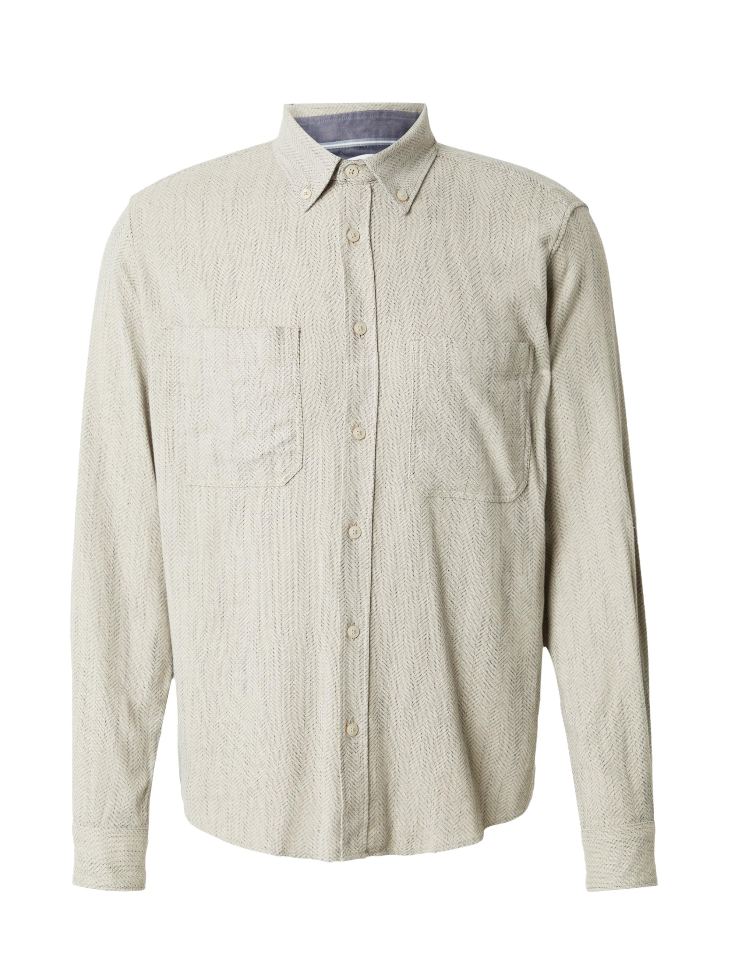 s.Oliver Button Up Shirt in Beige: front