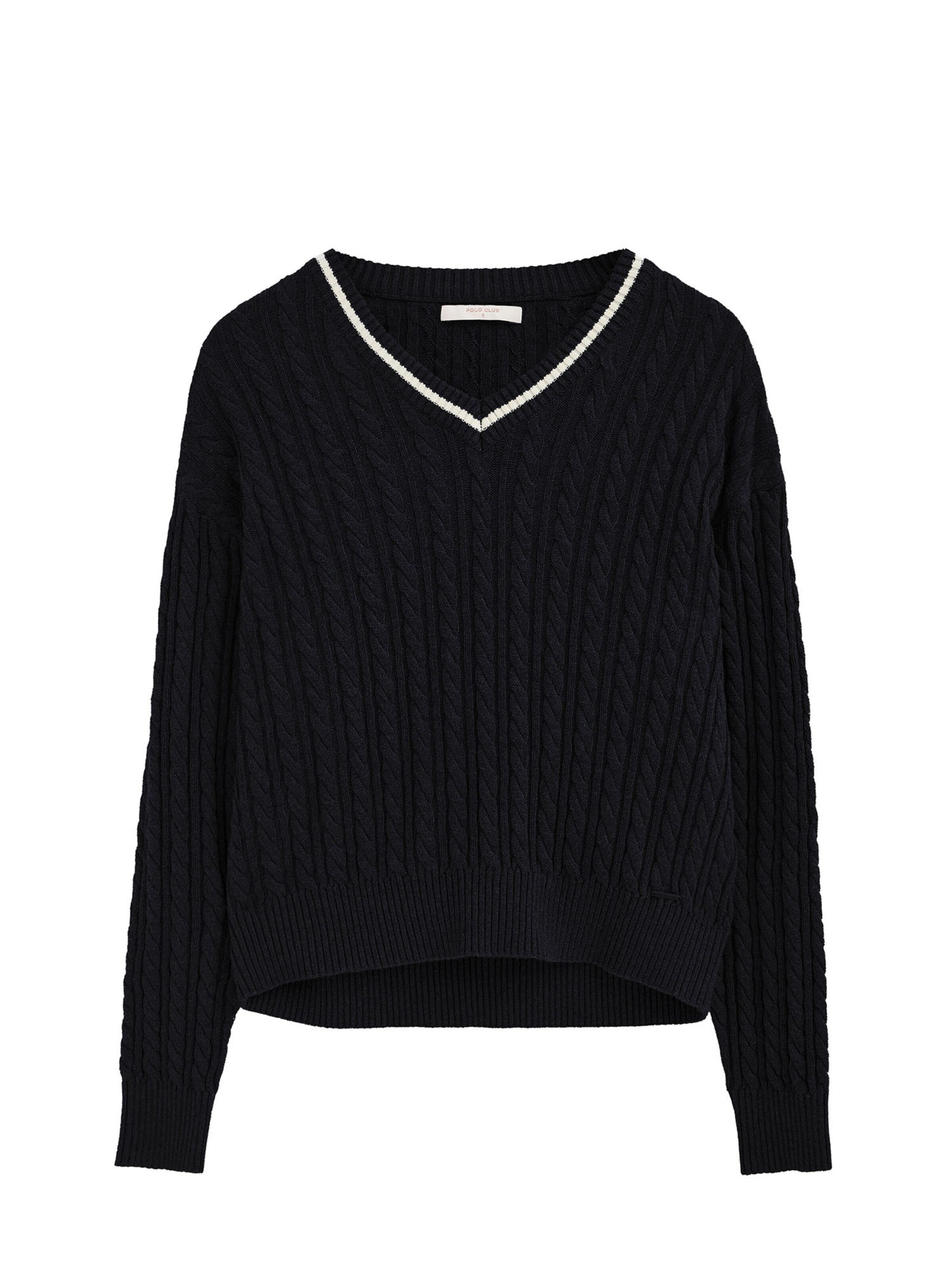 Polo Club Pullover in Schwarz: Vorderseite