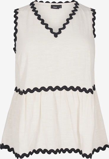 Zizzi Bluza 'MCINNA' u ecru/prljavo bijela / crna, Pregled proizvoda