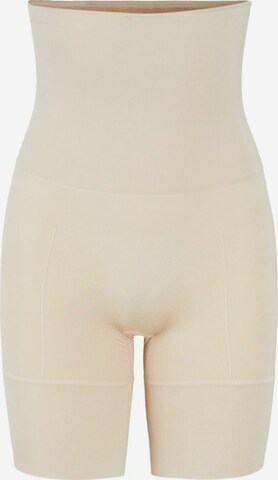 Pantalon modelant PIECES en beige : devant
