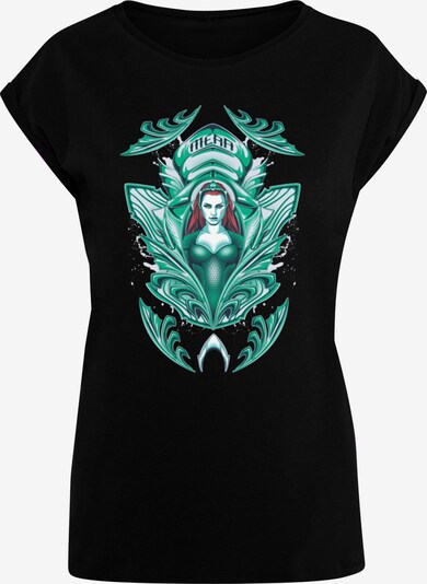 ABSOLUTE CULT T-shirt 'Aquaman - Mera' en turquoise / émeraude / noir / blanc, Vue avec produit