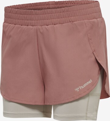 Hummel - Slimfit Calças de desporto em rosa