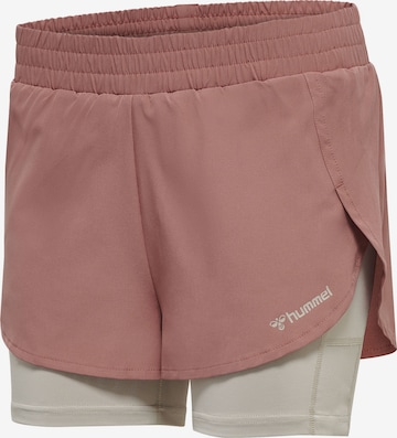 Hummel Slimfit Spodnie sportowe w kolorze różowy