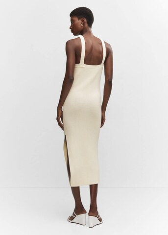 MANGO Knit dress 'Thiago' in Beige