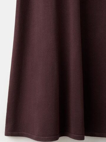 MANGO Gebreide jurk 'Pomodore' in Bruin