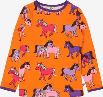 Småfolk T-Shirt 'With Horse' in Orange: predná strana