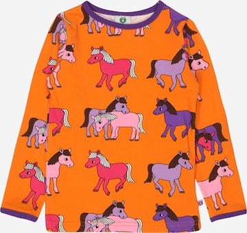 Småfolk Shirt 'With Horse' in Oranje: voorkant