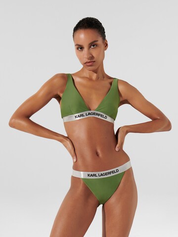 Pantaloncini per bikini di Karl Lagerfeld in verde: frontale