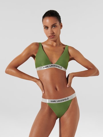 Karl Lagerfeld Bikinihousut värissä vihreä: edessä