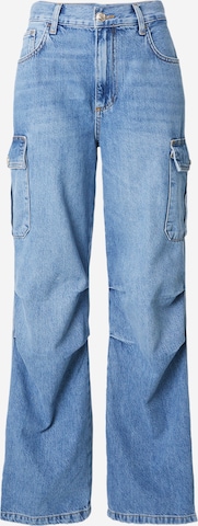 Wide Leg Jeans cargo Liu Jo en bleu : devant