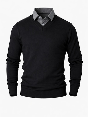 PANTONECLO Sweater 'Pantoneclo Men’s Mock Sweater' in Black: front