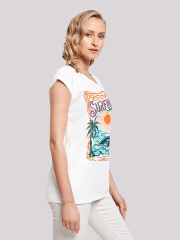F2 T-Shirt 'F2 Surfers Sunset Sommer Vibes' in Weiß
