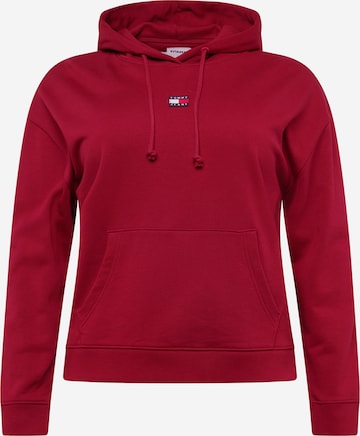 Sweat-shirt Tommy Jeans Curve en rouge : devant