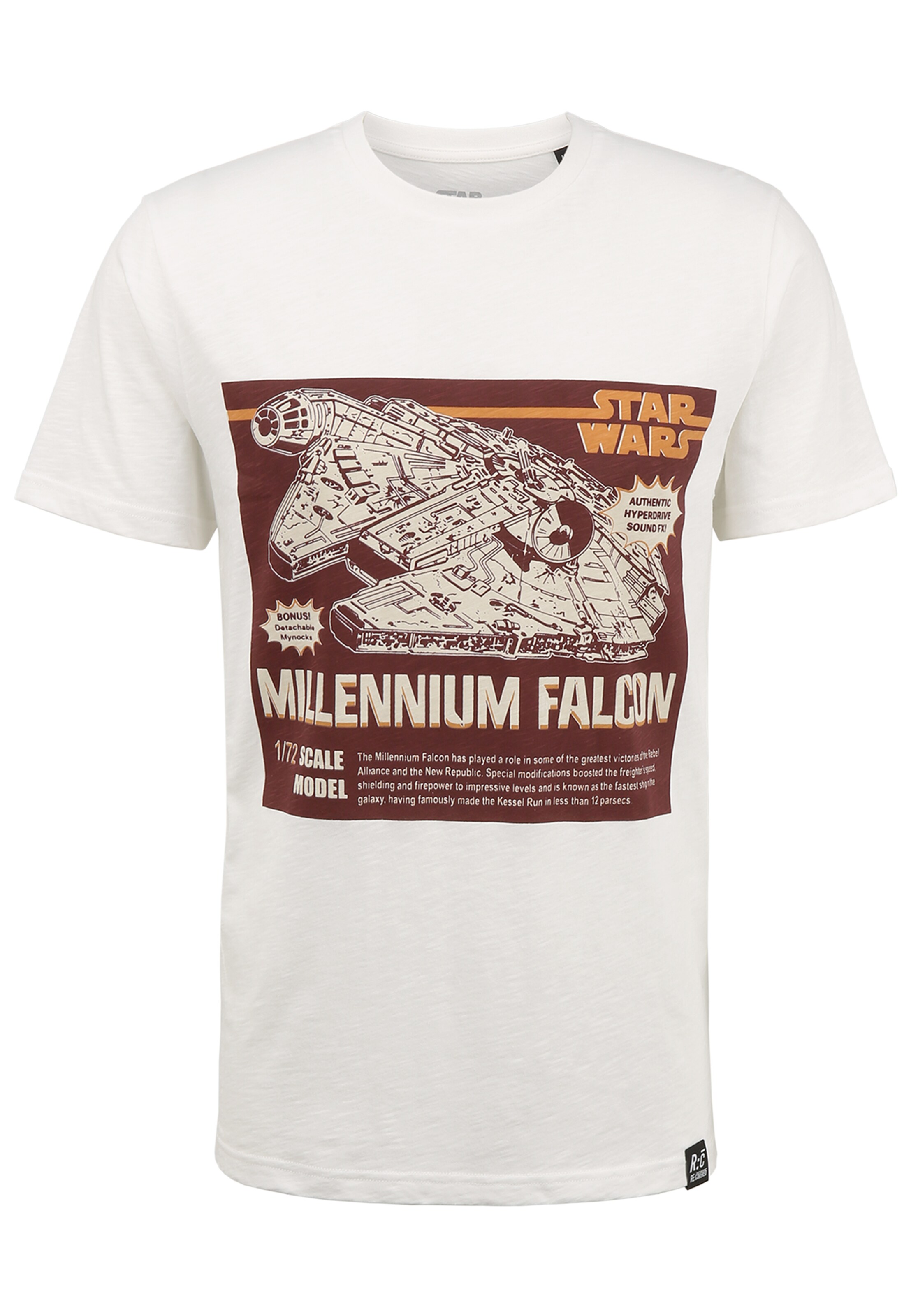 Recovered Shirt 'Star Wars Millennium' in Wit: voorkant