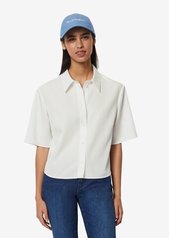 Marc O'Polo DENIM Blouse in Wit: voorkant