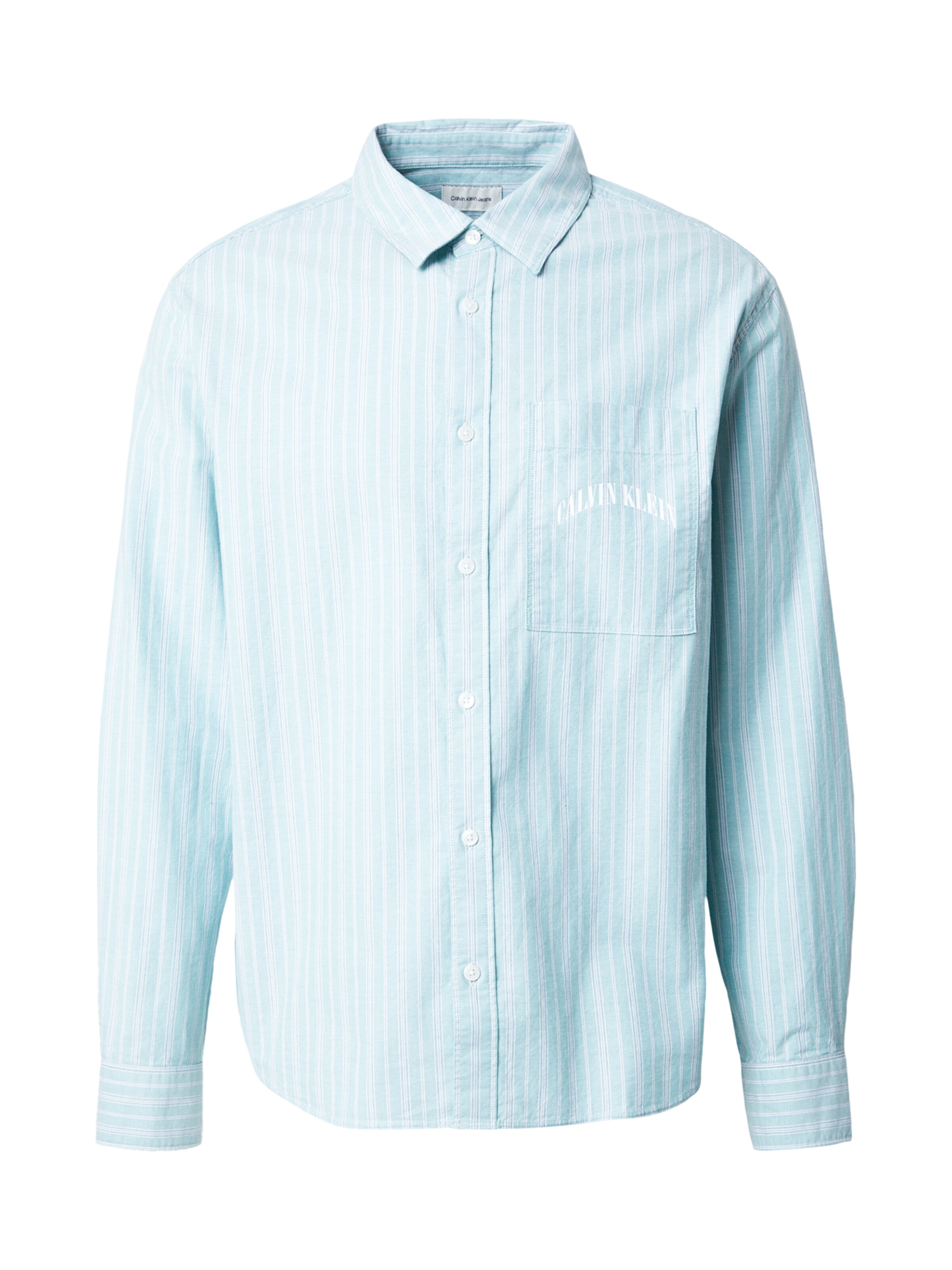 Calvin Klein Jeans Hemd in hellgrün / weiß, Produktansicht