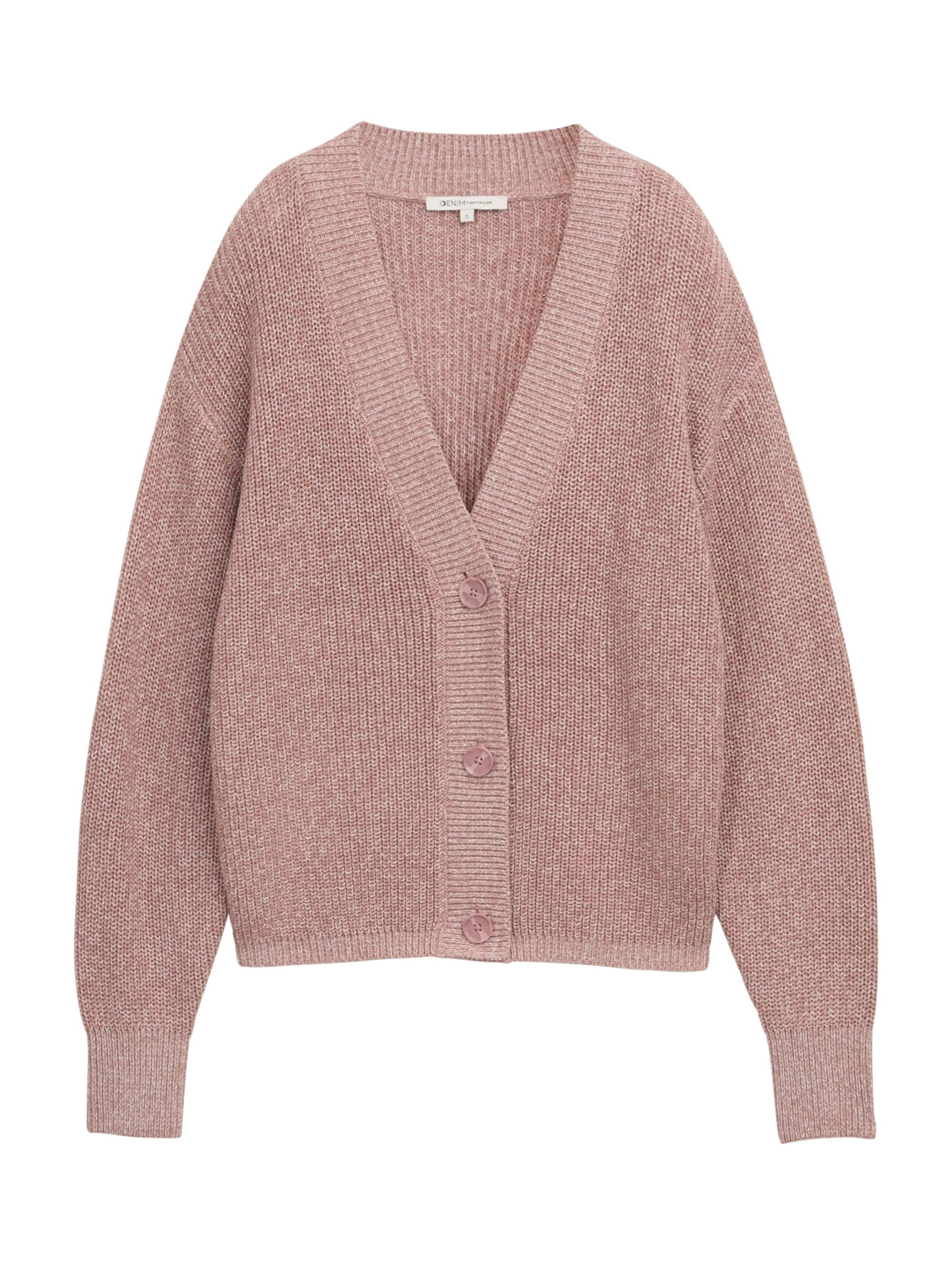 TOM TAILOR DENIM Knit cardigan in Purple: front