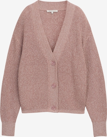 Cardigan TOM TAILOR DENIM en violet : devant