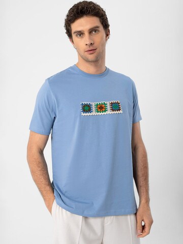 T-Shirt Antioch en bleu : devant