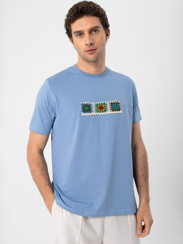 T-Shirt Antioch en bleu : devant