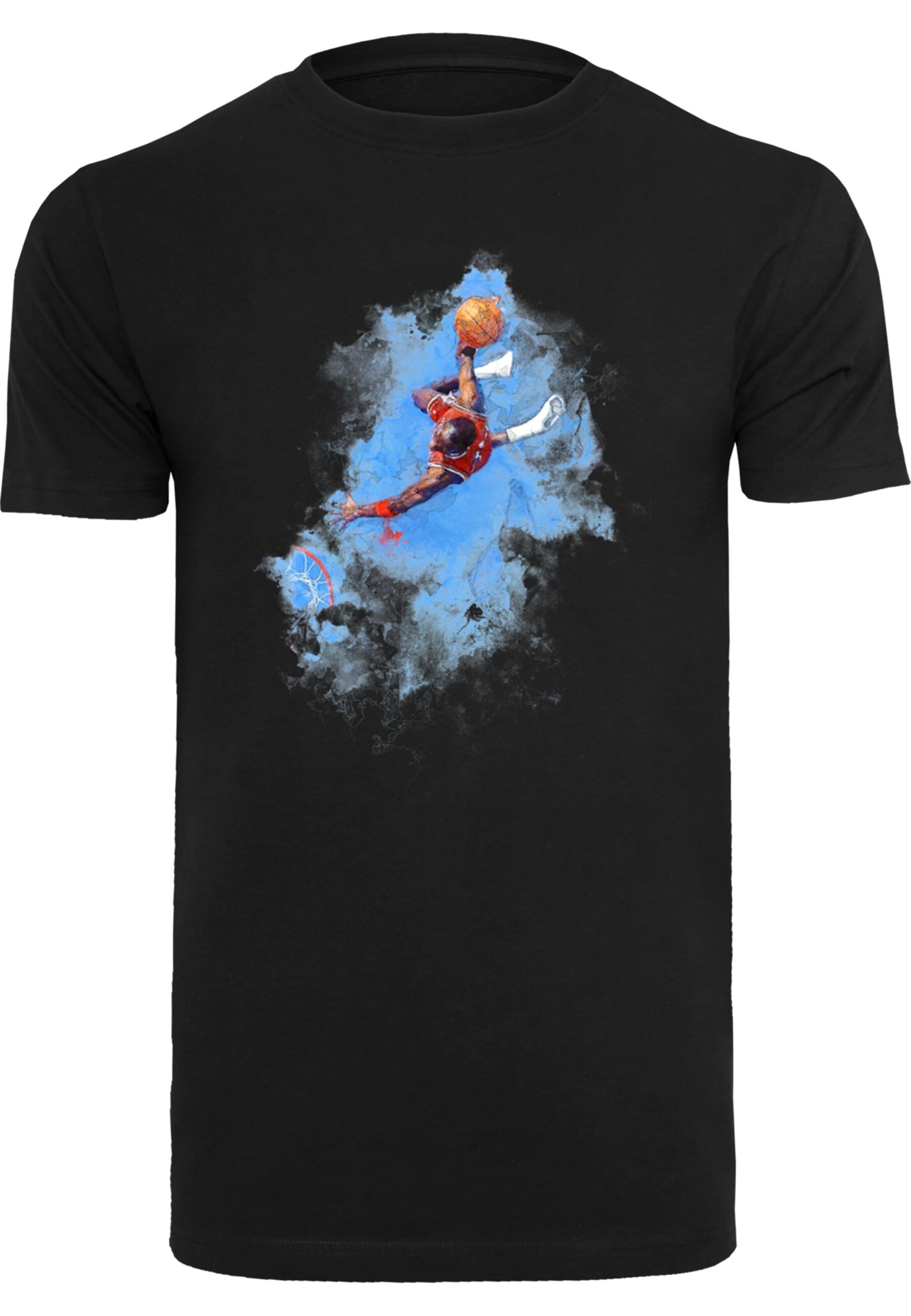 T-Shirt 'Basketball Clouds' Mister Tee en noir : devant