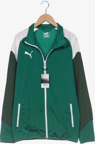 PUMA Sweatshirt & Zip-Up Hoodie in XS in Green: front