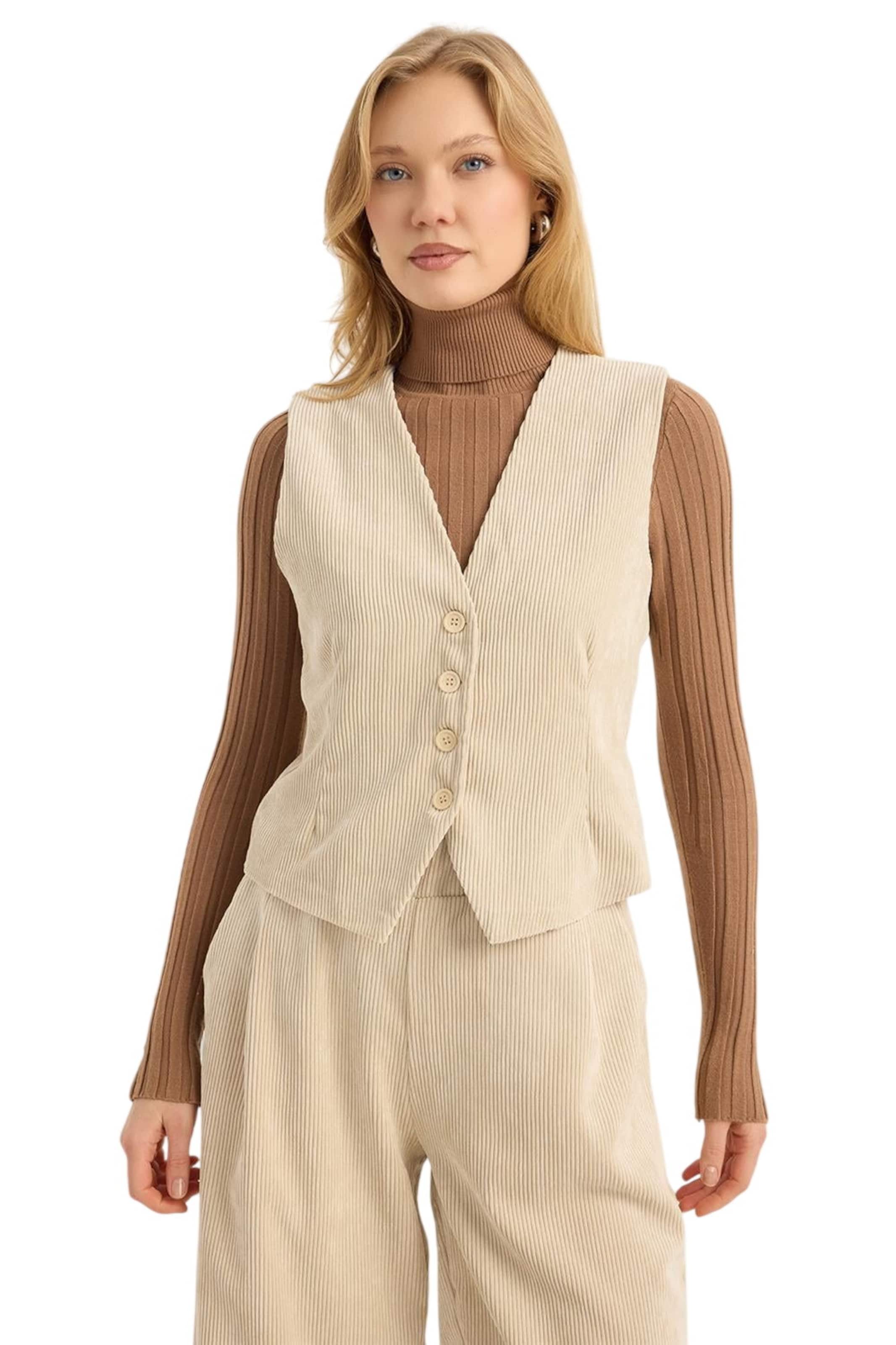 Gilet de costume HOME STORE en beige : devant