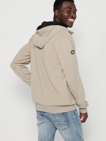 KOROSHI Sweatjacke in Beige