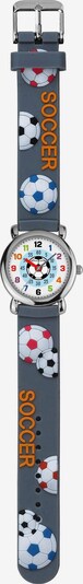 ALPHA SAPHIR Uhr in grau / rot / schwarz / weiß, Produktansicht
