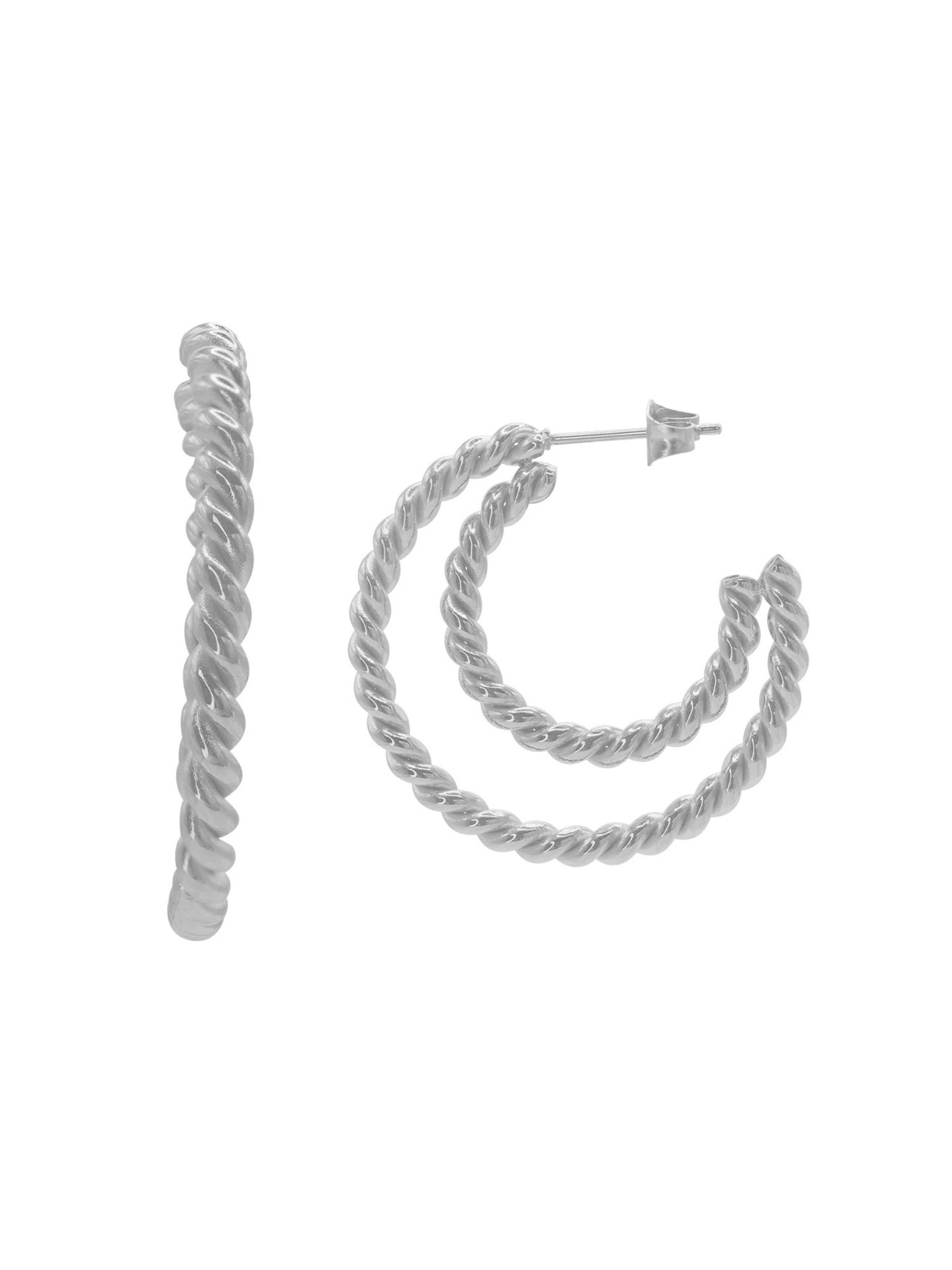 Boucles d'oreilles 'Milo' Heideman en argent : devant