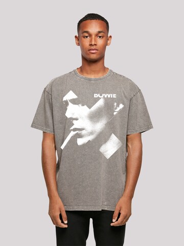 T-Shirt 'David Bowie Smoke' F4NT4STIC en gris : devant