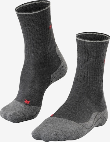 FALKE Sportsocken 'TK2 Explore Wool Silk' in Grau: Vorderseite